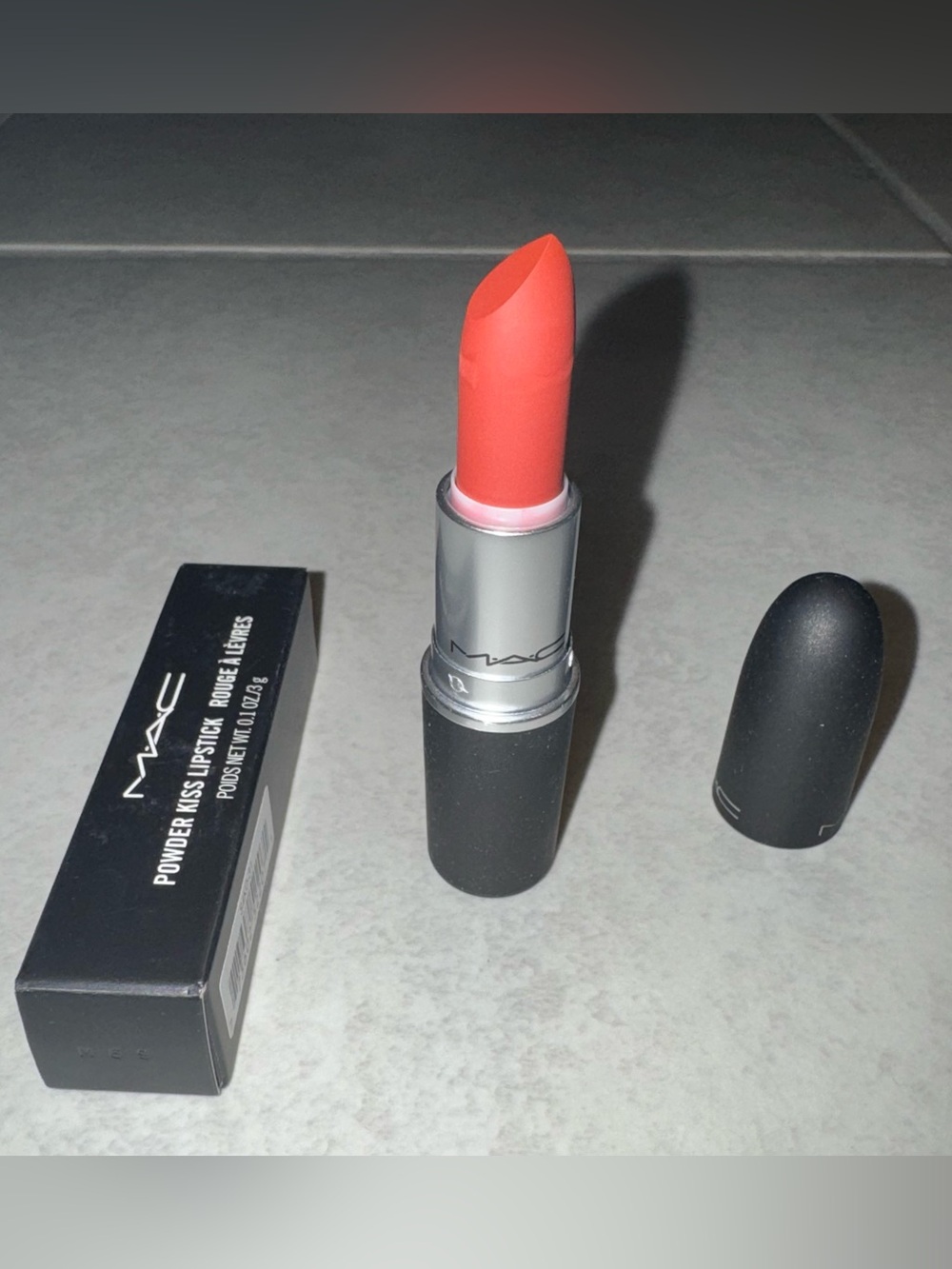 NIB MAC Cosmetics Powder Kiss Lipstick - Devoted to Chili DISCONTINUED